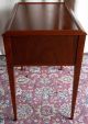 Vintage Flame Mahogany Recessed Top Tables With Drawer Pair Post-1950 photo 8