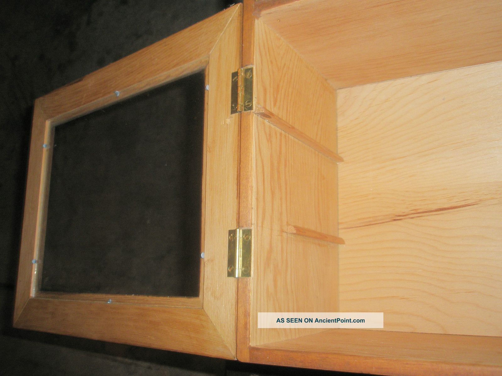 cupboard Cupboard Vintage Wood Glass Glass Cabinet ~ Spice doors Doors Door glass Display  vintage