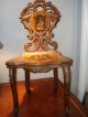 Antique Black Forest Wood Inlaid & Carved Musical Chair,  German 1800-1899 photo 1