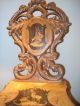 Antique Black Forest Wood Inlaid & Carved Musical Chair,  German 1800-1899 photo 2