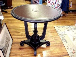 Vintage Leather Clad Occassional Table - - Entirely Covered And photo