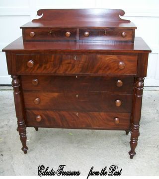 Early Empire Chest Of Drawers Flame Mahogany And White Pine photo