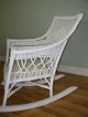 Authentic Early 20th Century Twisted Rush Rocker,  White,  Fully Restored 1900-1950 photo 1