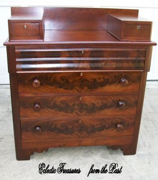 Empire Chest Of Drawers Flame Mahogany And Cherry photo