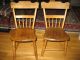 Set Of Four (4) Antique Plank Chairs - Guc 1900-1950 photo 1