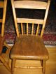 Set Of Four (4) Antique Plank Chairs - Guc 1900-1950 photo 4