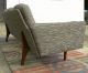 1960 ' S Vintage Sofa Walnut Wood Designer Fabric Mid Century Modern Post-1950 photo 3