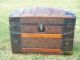 Antique Victorian Dome Top Steamer Trunk W/ Tray & Wallpaper 1800-1899 photo 1