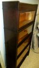 Globe Wernicke Mission Barrister Bookcase 4 Sections 300 Series Mahogany 516 1/2 1900-1950 photo 2