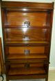 Globe Wernicke Mission Barrister Bookcase 4 Sections D Series Mahogany Stacking 1900-1950 photo 10