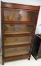 Globe Wernicke Mission Barrister Bookcase 4 Sections D Series Mahogany Stacking 1900-1950 photo 1