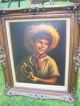 Antique French Gilt Framed Boy Picture Stunning Carved Frame Other photo 3