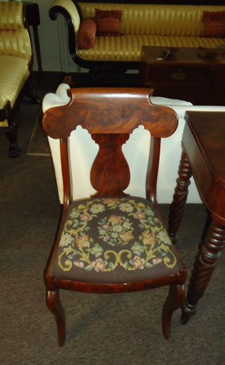 Pair Of Empire Mahogany Chairs Furniture Aafa Decorative Arts photo