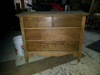 Antique Mission Style Oak Dresser photo