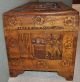 Antique Old Asian Hand Carved Ornate Trunk Made In Hong Kong Unknown photo 3