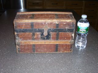 Antique Dome Top Doll Trunk photo