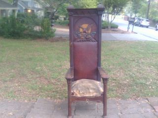 Antique High Back Chair Circa 1840 photo