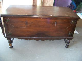 Antique Mahogany Cedar Lined Hope/blanket Chest Continental Desk Co Bedroom Hope photo