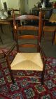 Late 18thc Ladder Back Arm Chair Aafa Decoratives Arts Primitive Pre-1800 photo 3