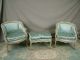 18c Antique Duchesse Brisee French Louis Xv 3 Part Chaise Bergere Polychromed Pre-1800 photo 11