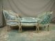 18c Antique Duchesse Brisee French Louis Xv 3 Part Chaise Bergere Polychromed Pre-1800 photo 1