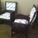 1940s Wicker Set 2 Chairs And 1 Rocker Very Tight Weave Very Solid Excellent Con 1900-1950 photo 3