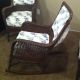 1940s Wicker Set 2 Chairs And 1 Rocker Very Tight Weave Very Solid Excellent Con 1900-1950 photo 4