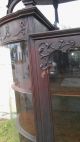 Antique Early 1900 ' S Mahogany Bow Front China Cabinet Mirror Display Case Curio 1900-1950 photo 11
