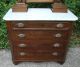 American Charleston Sc Antique Walnut Chest Of Drawers Mirror Marble Glove Boxes 1800-1899 photo 3