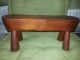 Vintage Wooden Small Footstool Brown Unknown photo 1
