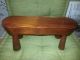 Vintage Wooden Small Footstool Brown Unknown photo 2