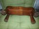 Vintage Wooden Small Footstool Brown Unknown photo 6