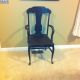 Antique High Top Chair With Black Leather Seat Other photo 1