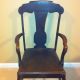 Antique High Top Chair With Black Leather Seat Other photo 2