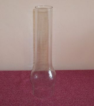 Vintage Clear Glass Oil Lamp Chimney 3 Inch Fitting photo