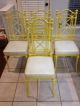 Rare Vintage Faux Bamboo Aluminum Table & Chairs Post-1950 photo 1