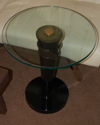 Round Glass Side Table,  Art Deco,  21 