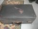 Antique/vintage Black Leather Suitcase Luggage Student Kent State College 1930 ' S 1900-1950 photo 2