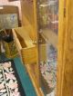 Early 20th Arts Crafts Quartersawn Oak Side By Side Cabinet Desk Bookcase Mirror 1900-1950 photo 9