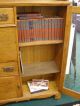 Early 20th Arts Crafts Quartersawn Oak Side By Side Cabinet Desk Bookcase Mirror 1900-1950 photo 10