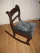 Antique 1940 ' S Solid Mahogany Child Rocking Chair Other photo 1
