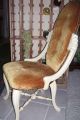 1940 ' S Vintage French White/ivory Bedroom Chair,  Vanity,  Decorative - Golden Amber 1900-1950 photo 1