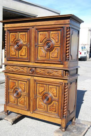 Deux Corps (two Body) Armoire From Belgium.  Mid To Late 1700 ' S photo