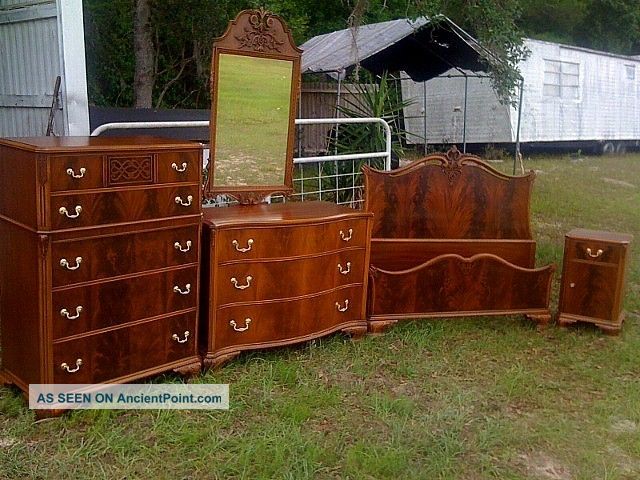 Mahogany Bedroom Set Complete Matching Set Will Accept Queen Size Breath Taking 1800-1899 photo