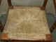 Antique Pair Of Primitive Hitchcock Chairs W/rush Seats - - One 