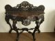 Victorian Carved Oak Hall Side - Table Lions/tudor Roses 1800-1899 photo 1