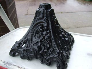 Victorian Cast Iron Oil Lamp Base photo