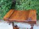 Rare Antique Flame Mahogany Empire Woman ' S Sewing Work Table 3 Storage Spaces 1800-1899 photo 2