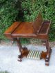 Rare Antique Flame Mahogany Empire Woman ' S Sewing Work Table 3 Storage Spaces 1800-1899 photo 7