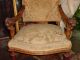 French Louis Napoleon Carved Walnut/tapestry Lion Chair 1800-1899 photo 2